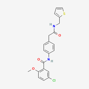 molecular formula C21H19ClN2O3S B6539379 5-chloro-2-methoxy-N-[4-({[(thiophen-2-yl)methyl]carbamoyl}methyl)phenyl]benzamide CAS No. 1060299-41-3