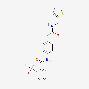 molecular formula C21H17F3N2O2S B6539395 N-[4-({[(thiophen-2-yl)methyl]carbamoyl}methyl)phenyl]-2-(trifluoromethyl)benzamide CAS No. 1060337-19-0