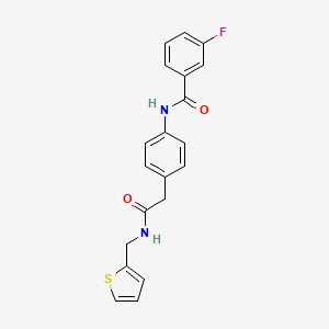 3-fluoro-N-[4-({[(thiophen-2-yl)methyl]carbamoyl}methyl)phenyl]benzamide