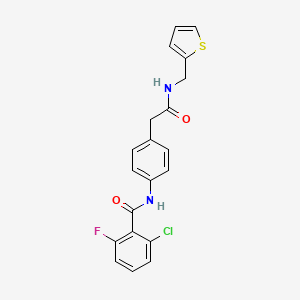 molecular formula C20H16ClFN2O2S B6539405 2-chloro-6-fluoro-N-[4-({[(thiophen-2-yl)methyl]carbamoyl}methyl)phenyl]benzamide CAS No. 1060312-85-7
