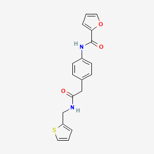 molecular formula C18H16N2O3S B6539409 N-[4-({[(thiophen-2-yl)methyl]carbamoyl}methyl)phenyl]furan-2-carboxamide CAS No. 1060355-65-8