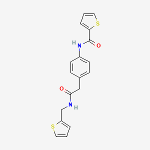 molecular formula C18H16N2O2S2 B6539410 N-[4-({[(thiophen-2-yl)methyl]carbamoyl}methyl)phenyl]thiophene-2-carboxamide CAS No. 1060284-12-9