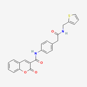 2-oxo-N-[4-({[(thiophen-2-yl)methyl]carbamoyl}methyl)phenyl]-2H-chromene-3-carboxamide