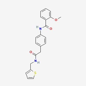 molecular formula C21H20N2O3S B6539418 2-methoxy-N-[4-({[(thiophen-2-yl)methyl]carbamoyl}methyl)phenyl]benzamide CAS No. 1060284-22-1