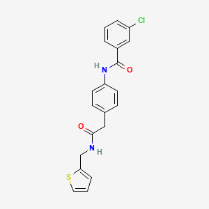 molecular formula C20H17ClN2O2S B6539424 3-chloro-N-[4-({[(thiophen-2-yl)methyl]carbamoyl}methyl)phenyl]benzamide CAS No. 1060355-93-2