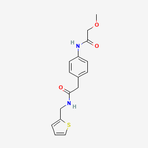 molecular formula C16H18N2O3S B6539427 2-methoxy-N-[4-({[(thiophen-2-yl)methyl]carbamoyl}methyl)phenyl]acetamide CAS No. 1060313-27-0