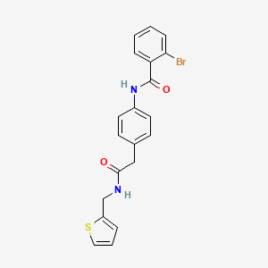 molecular formula C20H17BrN2O2S B6539433 2-bromo-N-[4-({[(thiophen-2-yl)methyl]carbamoyl}methyl)phenyl]benzamide CAS No. 1060356-07-1