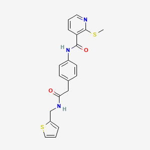 2-(methylsulfanyl)-N-[4-({[(thiophen-2-yl)methyl]carbamoyl}methyl)phenyl]pyridine-3-carboxamide