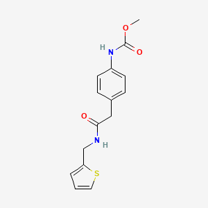 molecular formula C15H16N2O3S B6539444 methyl N-[4-({[(thiophen-2-yl)methyl]carbamoyl}methyl)phenyl]carbamate CAS No. 1060356-14-0