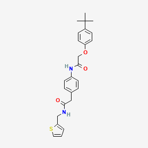 2-(4-tert-butylphenoxy)-N-[4-({[(thiophen-2-yl)methyl]carbamoyl}methyl)phenyl]acetamide
