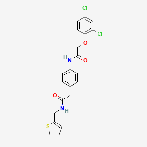 molecular formula C21H18Cl2N2O3S B6539459 2-(2,4-dichlorophenoxy)-N-[4-({[(thiophen-2-yl)methyl]carbamoyl}methyl)phenyl]acetamide CAS No. 1060284-62-9