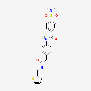 molecular formula C22H23N3O4S2 B6539467 4-(dimethylsulfamoyl)-N-[4-({[(thiophen-2-yl)methyl]carbamoyl}methyl)phenyl]benzamide CAS No. 1060356-46-8