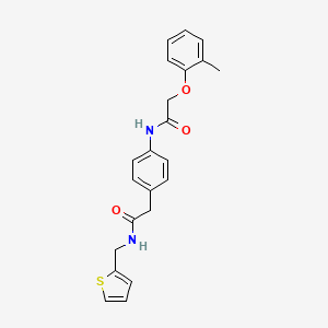 molecular formula C22H22N2O3S B6539474 2-(2-methylphenoxy)-N-[4-({[(thiophen-2-yl)methyl]carbamoyl}methyl)phenyl]acetamide CAS No. 1060313-68-9