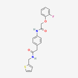 molecular formula C21H19FN2O3S B6539477 2-(2-fluorophenoxy)-N-[4-({[(thiophen-2-yl)methyl]carbamoyl}methyl)phenyl]acetamide CAS No. 1060356-52-6