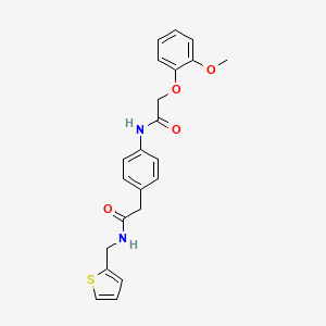 molecular formula C22H22N2O4S B6539481 2-(2-methoxyphenoxy)-N-[4-({[(thiophen-2-yl)methyl]carbamoyl}methyl)phenyl]acetamide CAS No. 1060284-82-3