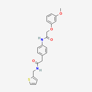 2-(3-methoxyphenoxy)-N-[4-({[(thiophen-2-yl)methyl]carbamoyl}methyl)phenyl]acetamide