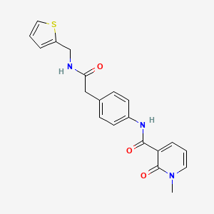 molecular formula C20H19N3O3S B6539491 1-methyl-2-oxo-N-[4-({[(thiophen-2-yl)methyl]carbamoyl}methyl)phenyl]-1,2-dihydropyridine-3-carboxamide CAS No. 1060284-87-8
