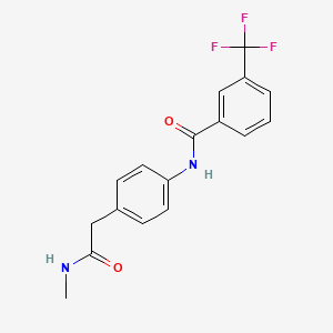 molecular formula C17H15F3N2O2 B6539534 N-{4-[(methylcarbamoyl)methyl]phenyl}-3-(trifluoromethyl)benzamide CAS No. 1060314-34-2
