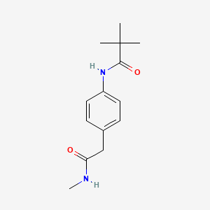 molecular formula C14H20N2O2 B6539536 2,2-dimethyl-N-{4-[(methylcarbamoyl)methyl]phenyl}propanamide CAS No. 1060314-46-6