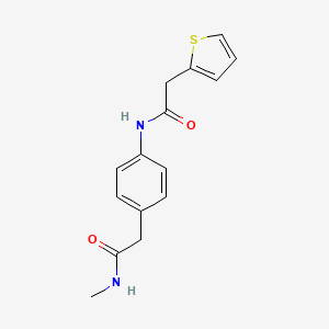 molecular formula C15H16N2O2S B6539541 N-methyl-2-{4-[2-(thiophen-2-yl)acetamido]phenyl}acetamide CAS No. 1060314-52-4