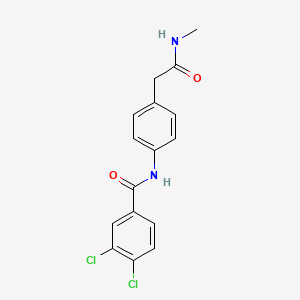 molecular formula C16H14Cl2N2O2 B6539556 3,4-dichloro-N-{4-[(methylcarbamoyl)methyl]phenyl}benzamide CAS No. 1060357-77-8