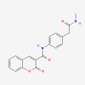 molecular formula C19H16N2O4 B6539564 N-{4-[(methylcarbamoyl)methyl]phenyl}-2-oxo-2H-chromene-3-carboxamide CAS No. 1060357-92-7