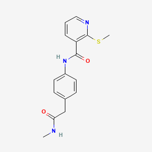 molecular formula C16H17N3O2S B6539577 N-{4-[(methylcarbamoyl)methyl]phenyl}-2-(methylsulfanyl)pyridine-3-carboxamide CAS No. 1060252-01-8