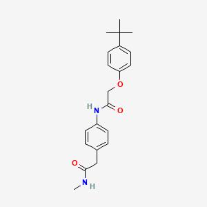 molecular formula C21H26N2O3 B6539591 2-(4-tert-butylphenoxy)-N-{4-[(methylcarbamoyl)methyl]phenyl}acetamide CAS No. 1060286-15-8