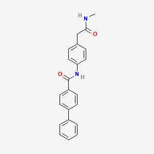 molecular formula C22H20N2O2 B6539597 N-{4-[(methylcarbamoyl)methyl]phenyl}-[1,1'-biphenyl]-4-carboxamide CAS No. 1060359-10-5