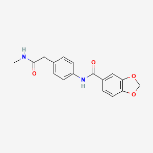 molecular formula C17H16N2O4 B6539605 N-{4-[(methylcarbamoyl)methyl]phenyl}-2H-1,3-benzodioxole-5-carboxamide CAS No. 1060315-31-2