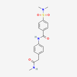 molecular formula C18H21N3O4S B6539614 4-(dimethylsulfamoyl)-N-{4-[(methylcarbamoyl)methyl]phenyl}benzamide CAS No. 1060286-32-9