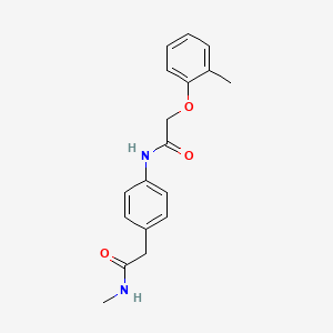 molecular formula C18H20N2O3 B6539617 N-{4-[(methylcarbamoyl)methyl]phenyl}-2-(2-methylphenoxy)acetamide CAS No. 1060359-69-4