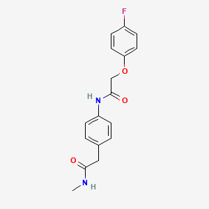 molecular formula C17H17FN2O3 B6539625 2-(4-fluorophenoxy)-N-{4-[(methylcarbamoyl)methyl]phenyl}acetamide CAS No. 1060359-85-4