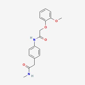 molecular formula C18H20N2O4 B6539632 2-(2-methoxyphenoxy)-N-{4-[(methylcarbamoyl)methyl]phenyl}acetamide CAS No. 1060315-55-0