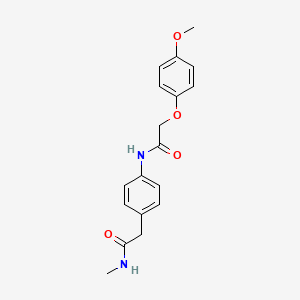 molecular formula C18H20N2O4 B6539638 2-(4-methoxyphenoxy)-N-{4-[(methylcarbamoyl)methyl]phenyl}acetamide CAS No. 1060360-00-0