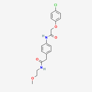 molecular formula C19H21ClN2O4 B6539644 2-(4-chlorophenoxy)-N-(4-{[(2-methoxyethyl)carbamoyl]methyl}phenyl)acetamide CAS No. 1060360-60-2
