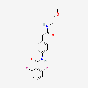 molecular formula C18H18F2N2O3 B6539651 2,6-difluoro-N-(4-{[(2-methoxyethyl)carbamoyl]methyl}phenyl)benzamide CAS No. 1060252-68-7