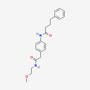 molecular formula C21H26N2O3 B6539655 N-(4-{[(2-methoxyethyl)carbamoyl]methyl}phenyl)-4-phenylbutanamide CAS No. 1060360-90-8