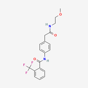 molecular formula C19H19F3N2O3 B6539706 N-(4-{[(2-methoxyethyl)carbamoyl]methyl}phenyl)-2-(trifluoromethyl)benzamide CAS No. 1060287-08-2