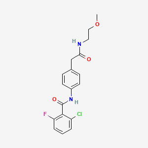 molecular formula C18H18ClFN2O3 B6539713 2-chloro-6-fluoro-N-(4-{[(2-methoxyethyl)carbamoyl]methyl}phenyl)benzamide CAS No. 1060361-95-6