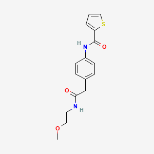 molecular formula C16H18N2O3S B6539728 N-(4-{[(2-methoxyethyl)carbamoyl]methyl}phenyl)thiophene-2-carboxamide CAS No. 1060287-26-4