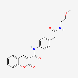 molecular formula C21H20N2O5 B6539729 N-(4-{[(2-methoxyethyl)carbamoyl]methyl}phenyl)-2-oxo-2H-chromene-3-carboxamide CAS No. 1060253-23-7