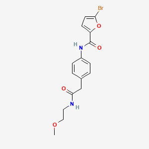 molecular formula C16H17BrN2O4 B6539736 5-bromo-N-(4-{[(2-methoxyethyl)carbamoyl]methyl}phenyl)furan-2-carboxamide CAS No. 1060316-55-3