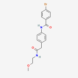 molecular formula C18H19BrN2O3 B6539737 4-bromo-N-(4-{[(2-methoxyethyl)carbamoyl]methyl}phenyl)benzamide CAS No. 1060287-44-6