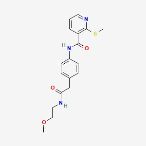 N-(4-{[(2-methoxyethyl)carbamoyl]methyl}phenyl)-2-(methylsulfanyl)pyridine-3-carboxamide