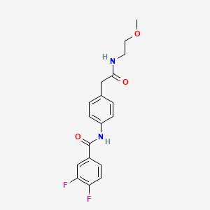 3,4-difluoro-N-(4-{[(2-methoxyethyl)carbamoyl]methyl}phenyl)benzamide