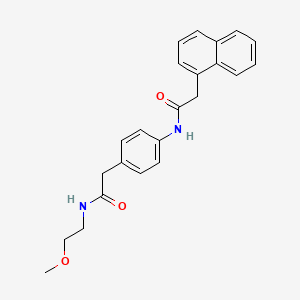 N-(2-methoxyethyl)-2-{4-[2-(naphthalen-1-yl)acetamido]phenyl}acetamide