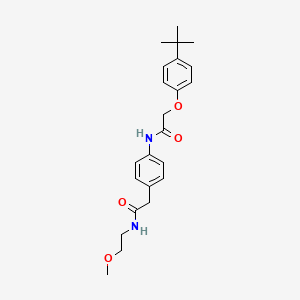 2-(4-tert-butylphenoxy)-N-(4-{[(2-methoxyethyl)carbamoyl]methyl}phenyl)acetamide