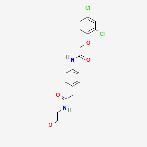 molecular formula C19H20Cl2N2O4 B6539780 2-(2,4-dichlorophenoxy)-N-(4-{[(2-methoxyethyl)carbamoyl]methyl}phenyl)acetamide CAS No. 1060287-86-6