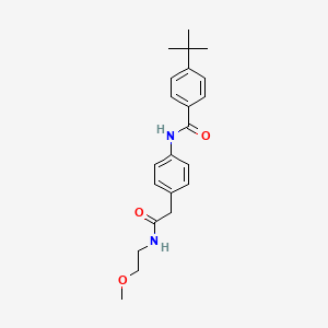molecular formula C22H28N2O3 B6539788 4-tert-butyl-N-(4-{[(2-methoxyethyl)carbamoyl]methyl}phenyl)benzamide CAS No. 1060363-86-1